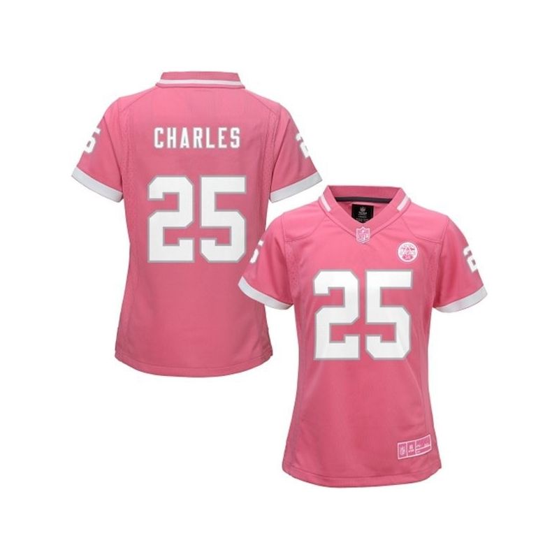 Cheap Jamaal Charles Chiefs Women Jersey From China Pink Bubble Gum #25