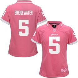 Cheap Teddy Bridgewater Vikings Women Jersey From China Pink Bubble Gum #5
