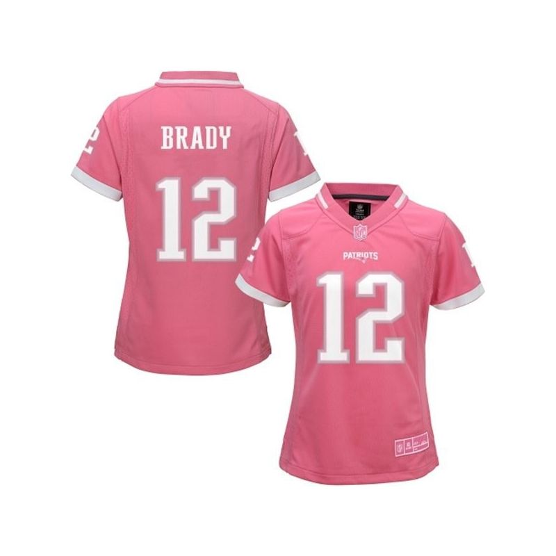 Cheap Tom Brady Patriots Women Jersey From China Pink Bubble Gum #12