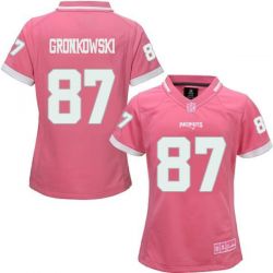 Cheap Rob Gronkowski Patriots Women Jersey From China Pink Bubble Gum #87