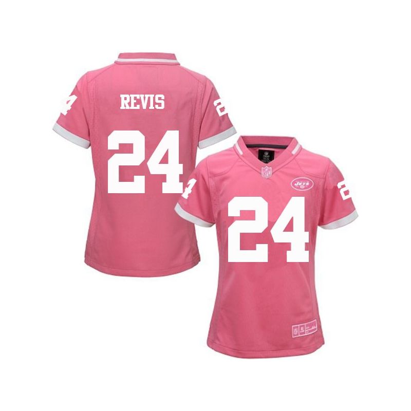 Cheap Darrelle Revis Jets Women Jersey From China Pink Bubble Gum #24