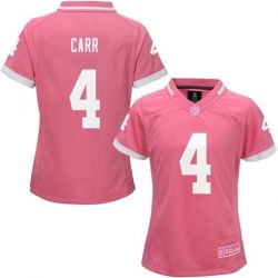 Cheap Derek Carr Raiders Women Jersey From China Pink Bubble Gum #4