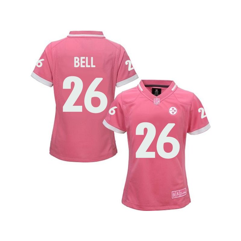 Cheap LeVeon Bell Steelers Women Jersey From China Pink Bubble Gum #26