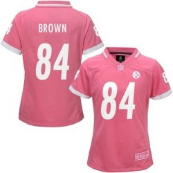 Cheap Antonio Brown Steelers Women Jersey From China Pink Bubble Gum #84