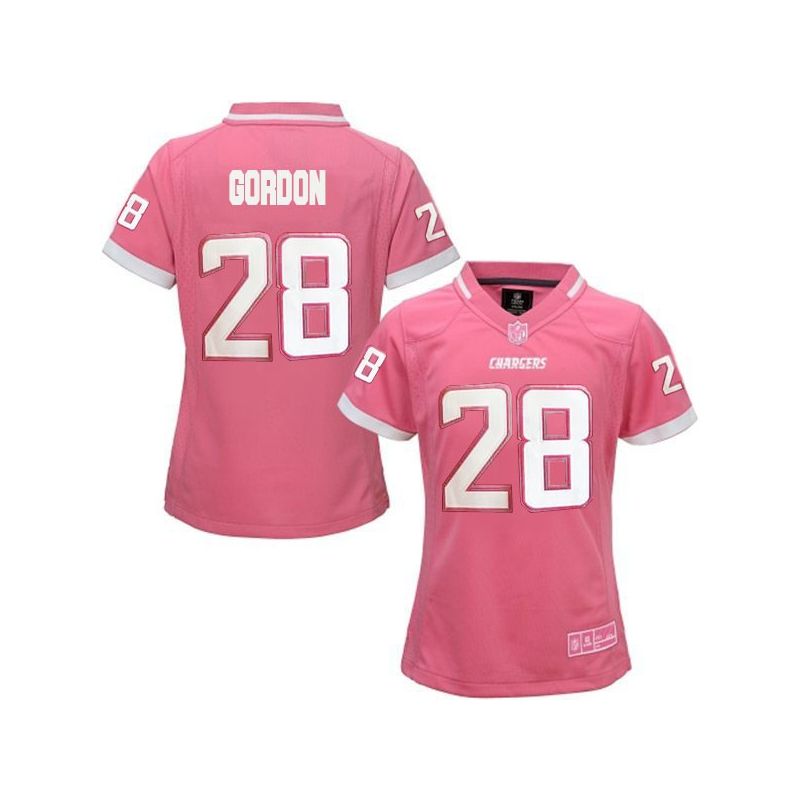 Cheap Melvin Gordon Chargers Women Jersey From China Pink Bubble Gum #28