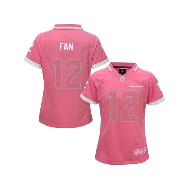 Cheap 12th Fan Seahawks Women Jersey From China Pink Bubble Gum #12