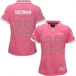 Cheap Richard Sherman Seahawks Women Jersey From China Pink Bubble Gum #25