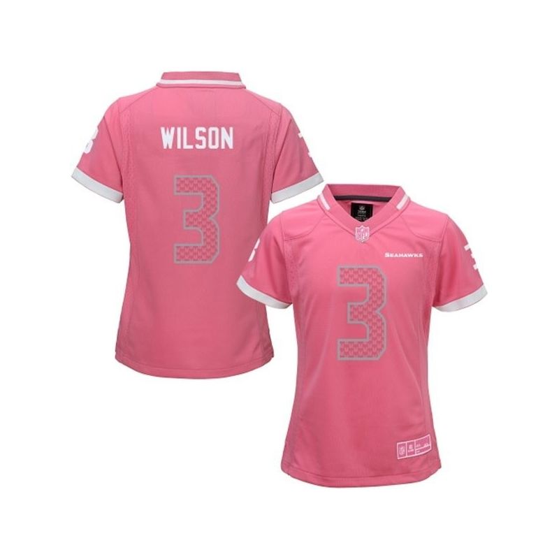 Cheap Russell Wilson Seahawks Women Jersey From China Pink Bubble Gum #3