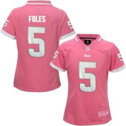 Cheap Nick Foles Rams Women Jersey From China Pink Bubble Gum #5