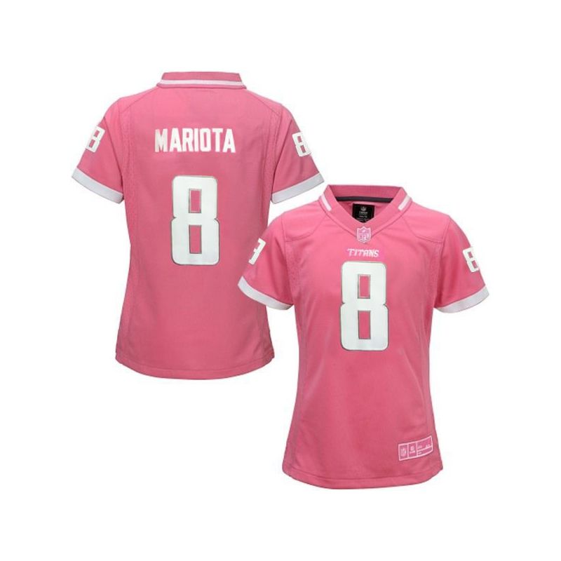 Cheap Marcus Mariota Titans Women Jersey From China Pink Bubble Gum #8
