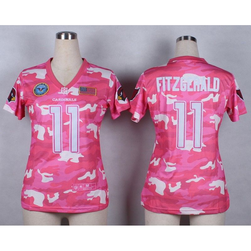 Cheap Larry Fitzgerald Cardinals Women Jersey From China Pink Camo #11