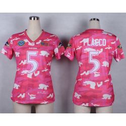 Cheap Joe Flacco Ravens Women Jersey From China Pink Camo #5