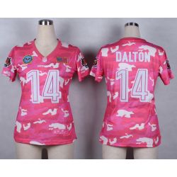 Cheap Andy Dalton Bengals Women Jersey From China Pink Camo #14