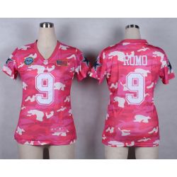 Cheap Tony Romo Cowboys Women Jersey From China Pink Camo #9