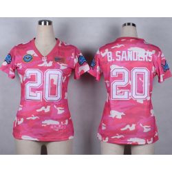 Cheap Barry Sanders Lions Women Jersey From China Pink Camo #20