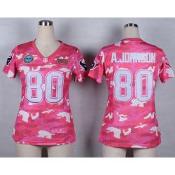 Cheap Andre Johnson Texans Women Jersey From China Pink Camo #80