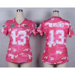 Cheap Dan Marino Dolphins Women Jersey From China Pink Camo #13