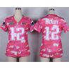 Cheap Tom Brady Patriots Women Jersey From China Pink Camo #12