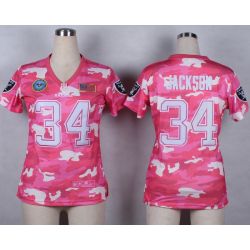 Cheap Bo Jackson Raiders Women Jersey From China Pink Camo #34
