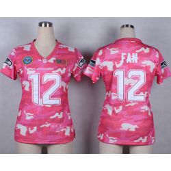 Cheap 12th Fan Seahawks Women Jersey From China Pink Camo #12