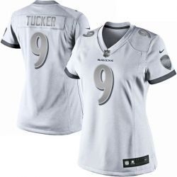 Cheap Justin Tucker Ravens Women Jersey From China Platinum #9