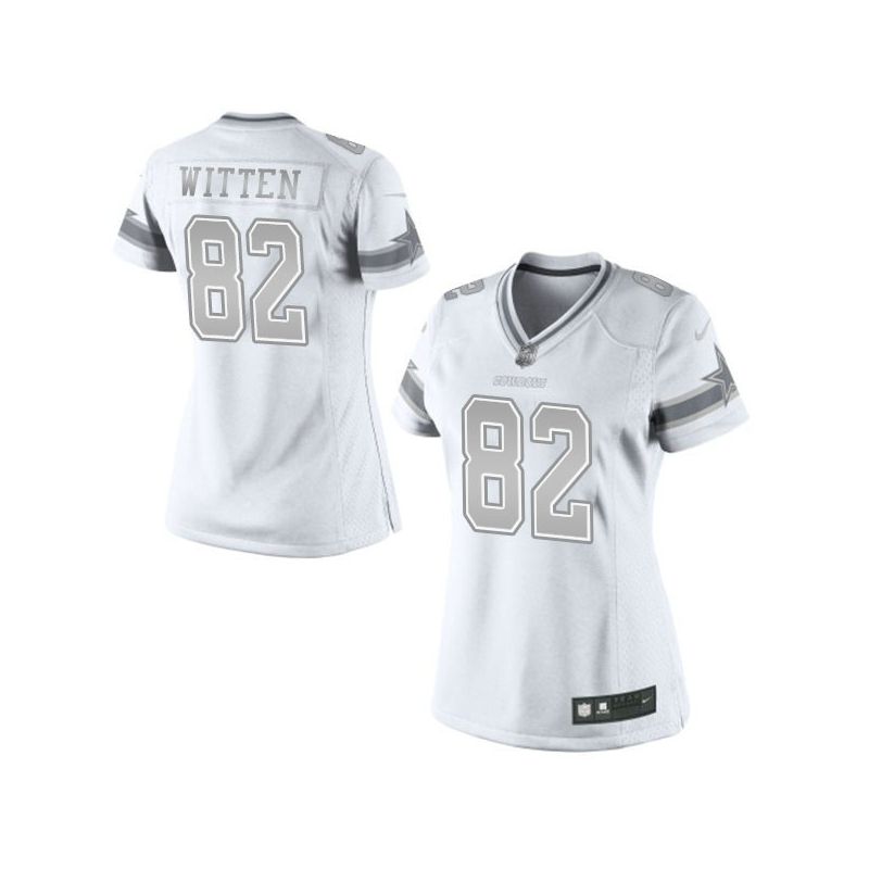 Cheap Jason Witten Cowboys Women Jersey From China Platinum #82