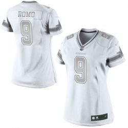 Cheap Tony Romo Cowboys Women Jersey From China Platinum #9