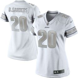 Cheap Barry Sanders Lions Women Jersey From China Platinum #20
