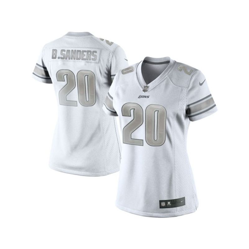 Cheap Barry Sanders Lions Women Jersey From China Platinum #20