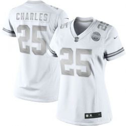 Cheap Jamaal Charles Chiefs Women Jersey From China Platinum #25