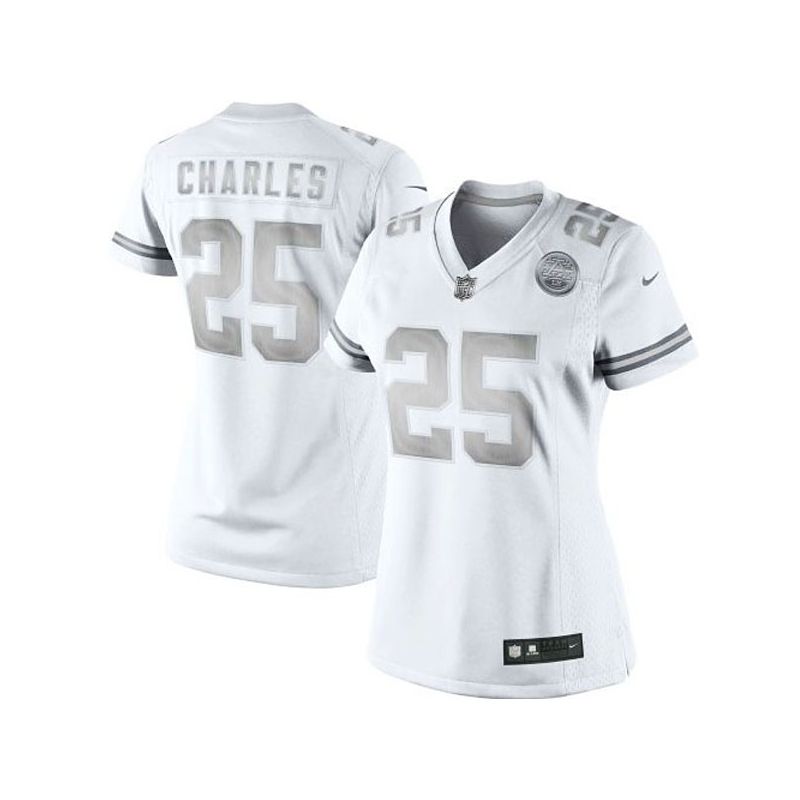 Cheap Jamaal Charles Chiefs Women Jersey From China Platinum #25