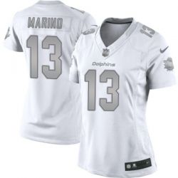 Cheap Dan Marino Dolphins Women Jersey From China Platinum #13