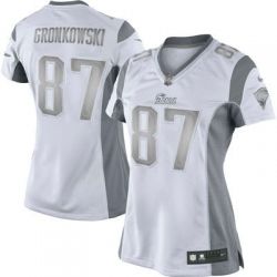 Cheap Rob Gronkowski Patriots Women Jersey From China Platinum #87