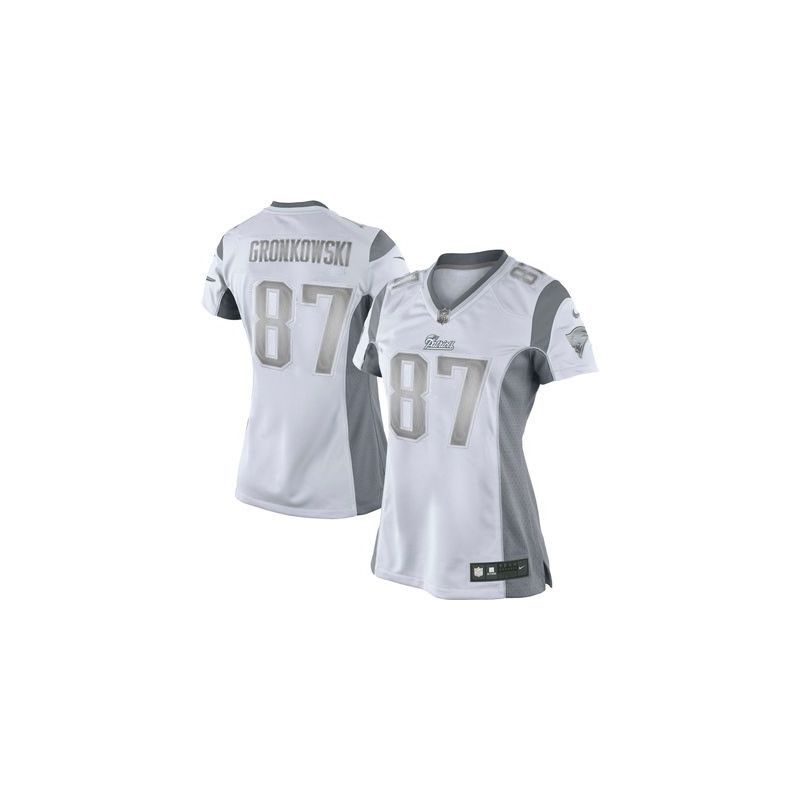 Cheap Rob Gronkowski Patriots Women Jersey From China Platinum #87