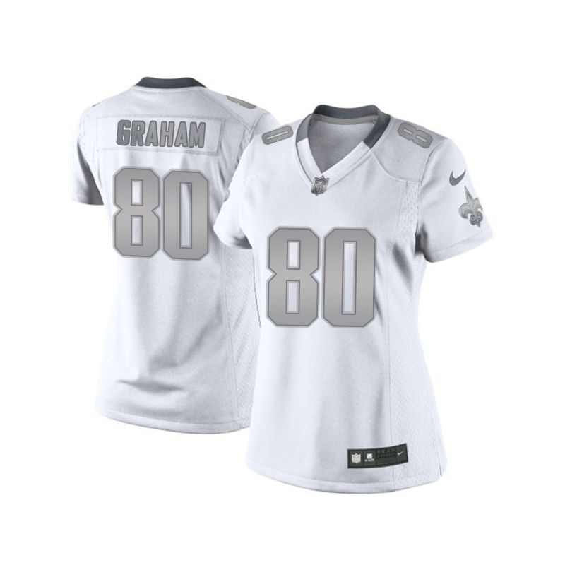 Cheap Jimmy Graham Saints Women Jersey From China Platinum #80