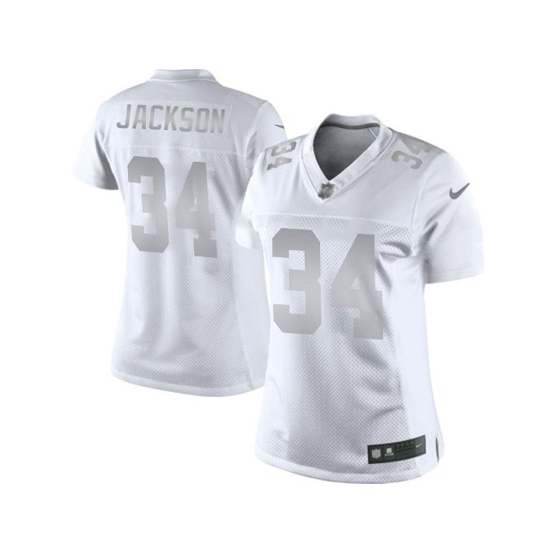 Cheap Bo Jackson Raiders Women Jersey From China Platinum #34