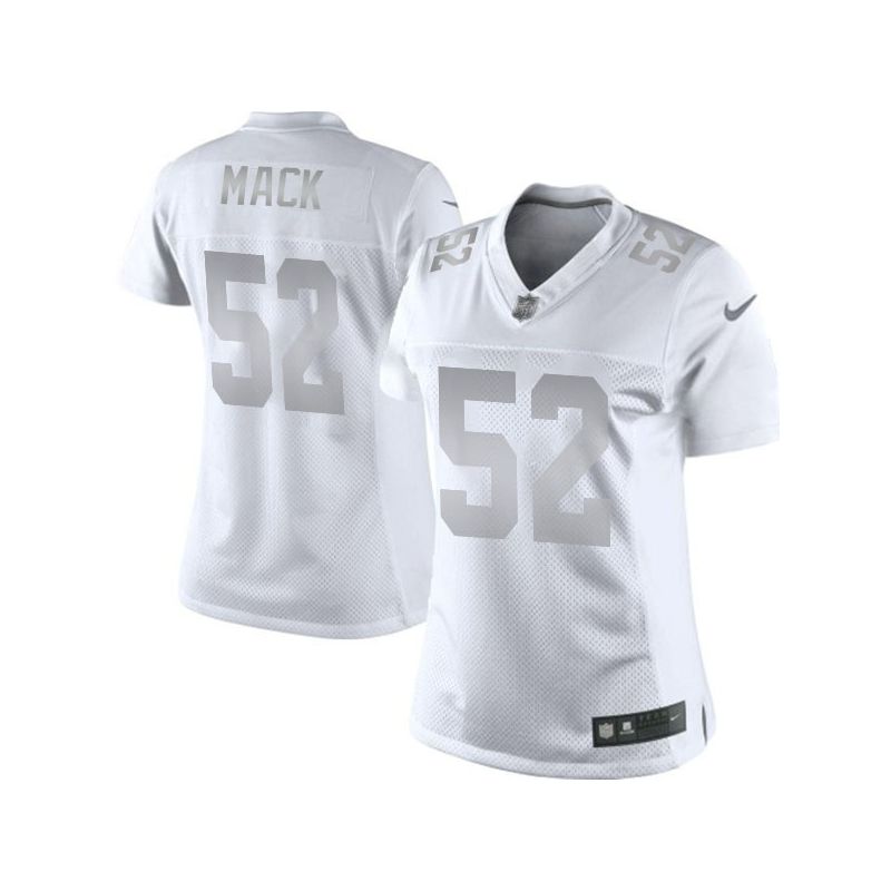 Cheap Khalil Mack Raiders Women Jersey From China Platinum #52