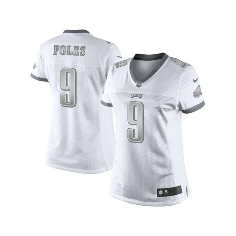 Cheap Nick Foles Eagles Women Jersey From China Platinum #9