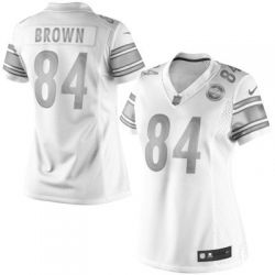 Cheap Antonio Brown Steelers Women Jersey From China Platinum #84