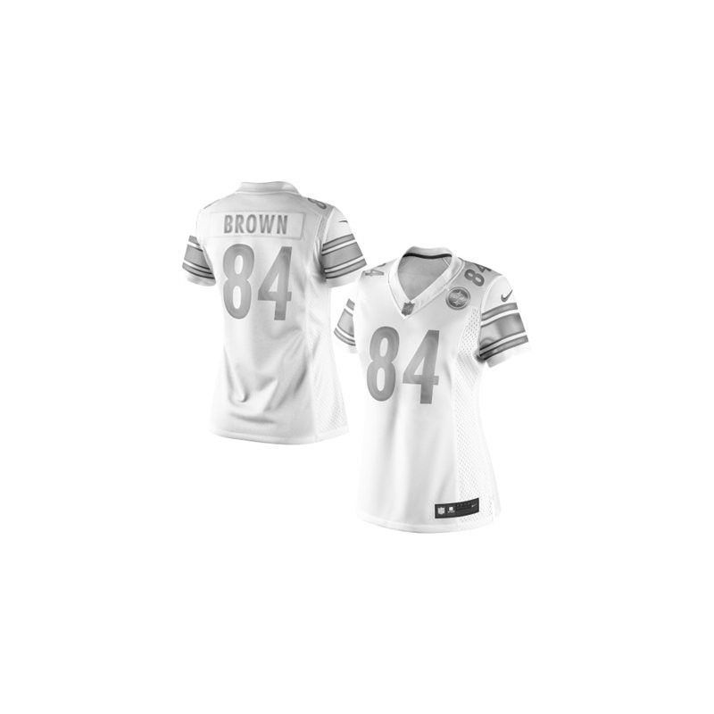 Cheap Antonio Brown Steelers Women Jersey From China Platinum #84