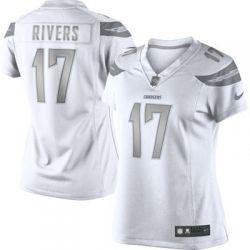 Cheap Philip Rivers Chargers Women Jersey From China Platinum #17