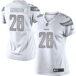 Cheap Melvin Gordon Chargers Women Jersey From China Platinum #28