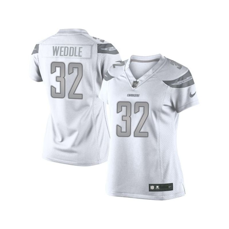 Cheap Eric Weddle Chargers Women Jersey From China Platinum #32