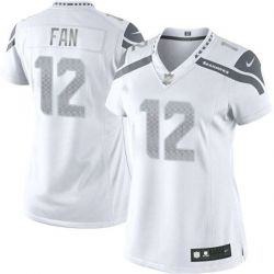 Cheap 12th Fan Seahawks Women Jersey From China Platinum #12