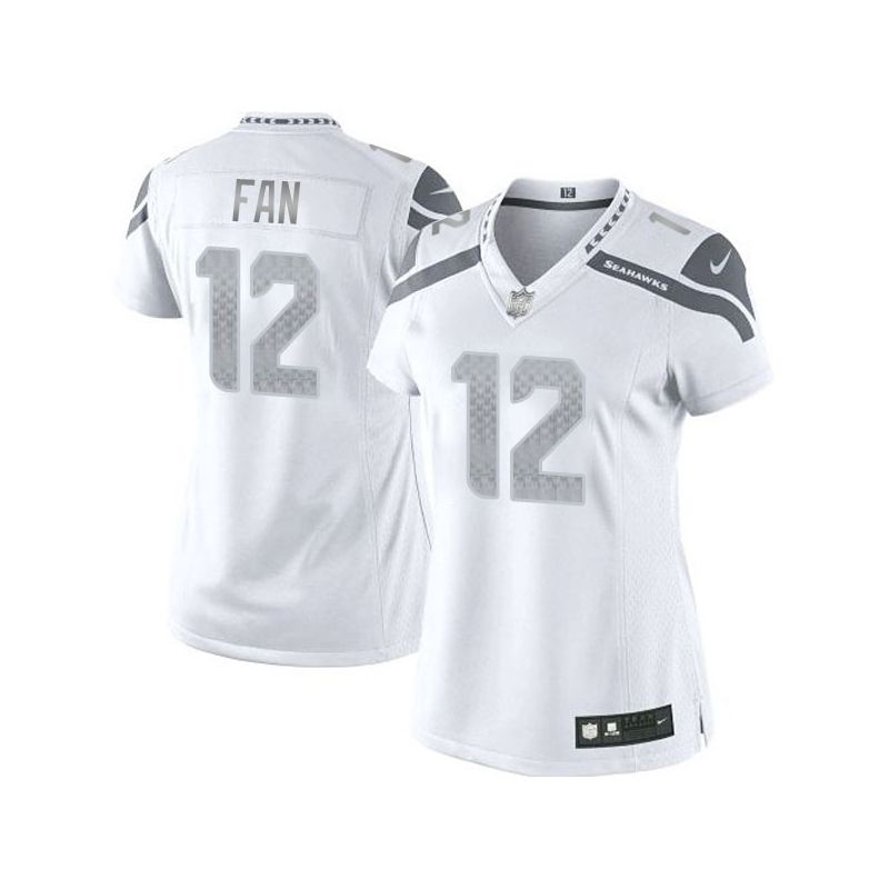 Cheap 12th Fan Seahawks Women Jersey From China Platinum #12