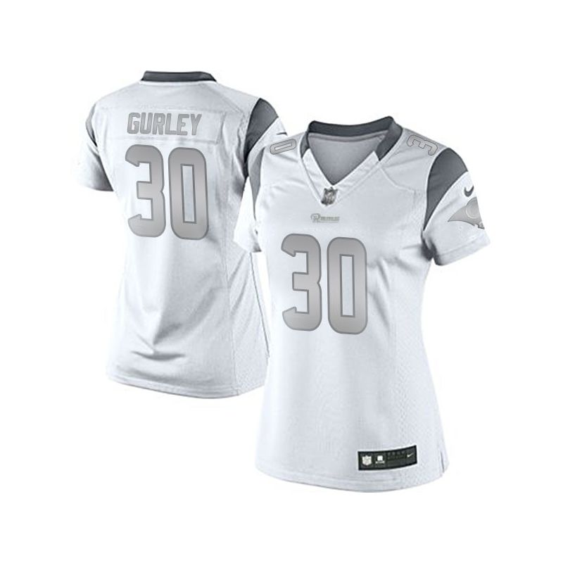 Cheap Todd Gurley Rams Women Jersey From China Platinum #30