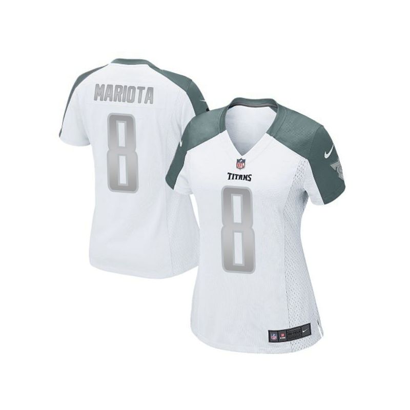 Cheap Marcus Mariota Titans Women Jersey From China Platinum #8