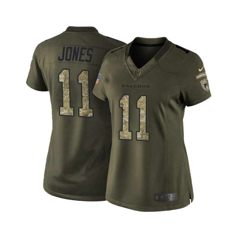 Cheap Julio Jones Falcons Women Jersey From China Olive Salute To Service #11