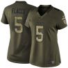 Cheap Joe Flacco Ravens Women Jersey From China Olive Salute To Service #5