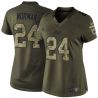 Cheap Josh Norman Panthers Women Jersey From China Olive Salute To Service #24
